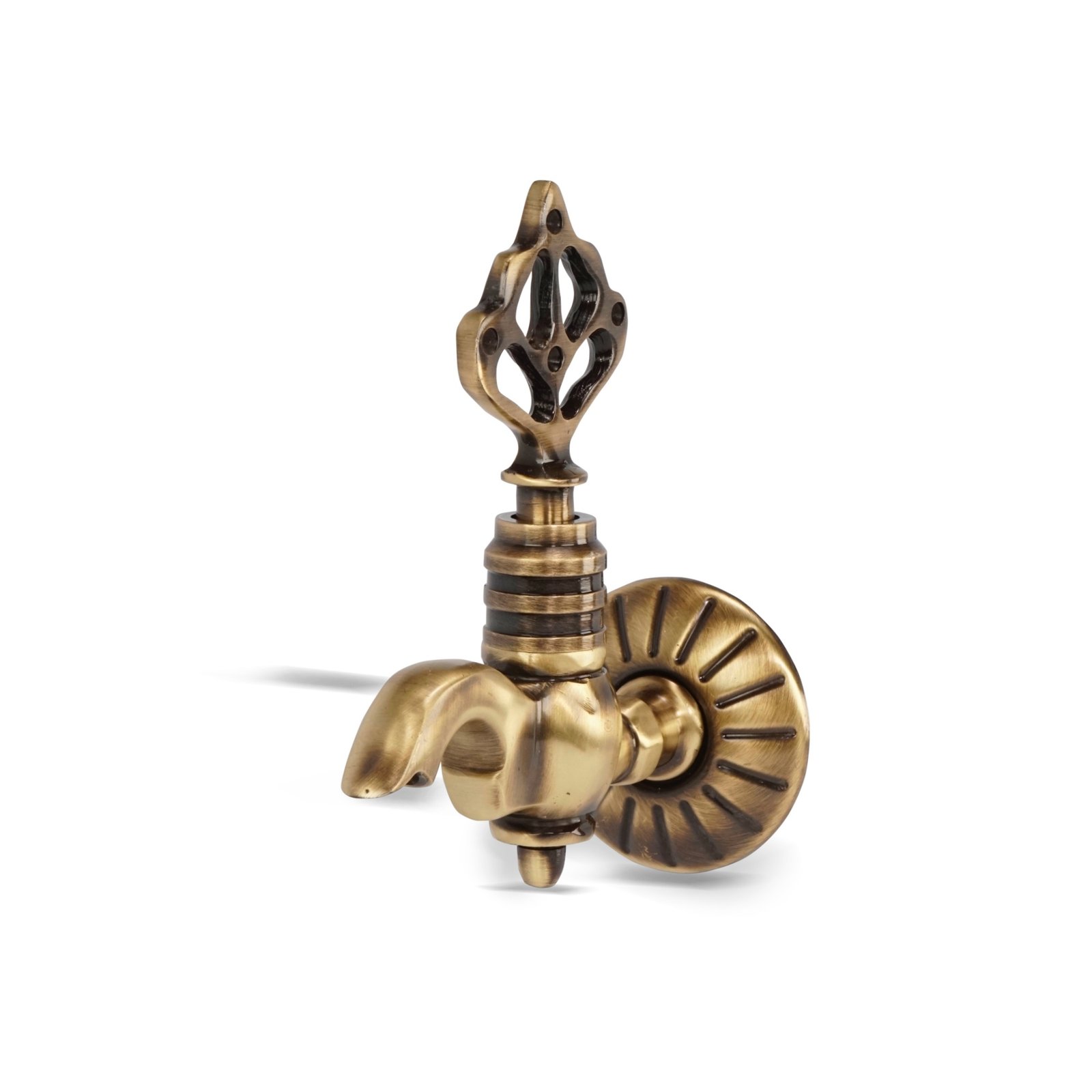 Osmanischer Antik-Messing-Hamam-Wasserhahn elegantes gebogenes Design – Hauptansicht