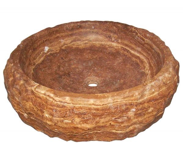 حوض رخام مصنوع يدوياً AFHL-67 — حوض مربع — Turkish marble 45×45×15 cm